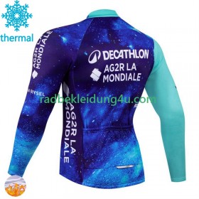 Radtrikot Winter Thermal Fleece Decathlon Ag2R 2024 N001